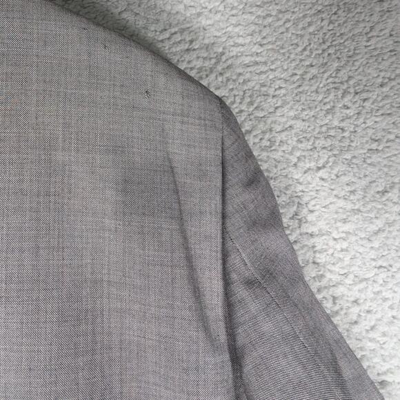 Joseph & Feiss Blazer Mens 40 Long Gray 100% Wool Two Button Sport Coat Jacket - Picture 5 of 12